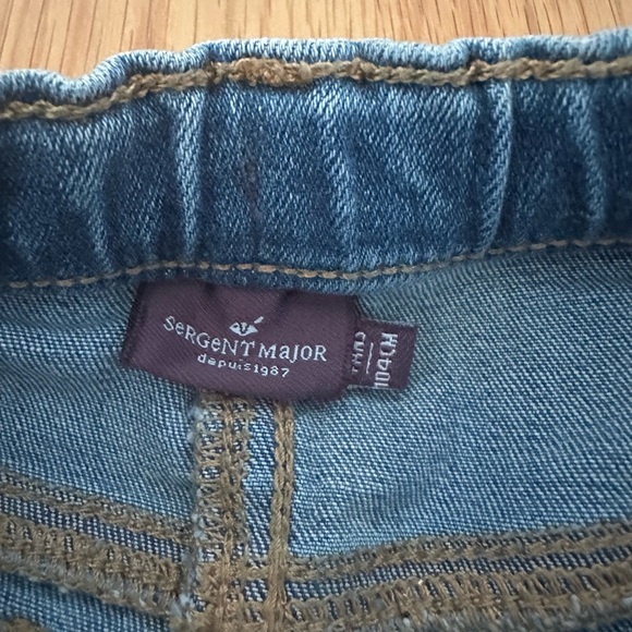 Sergent Major (French) Blue Denim Kids Jeans with Red Embroidery 4Y - Picture 3 of 5